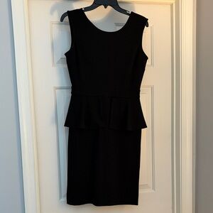 The Limited Black Peplum Midi Dress